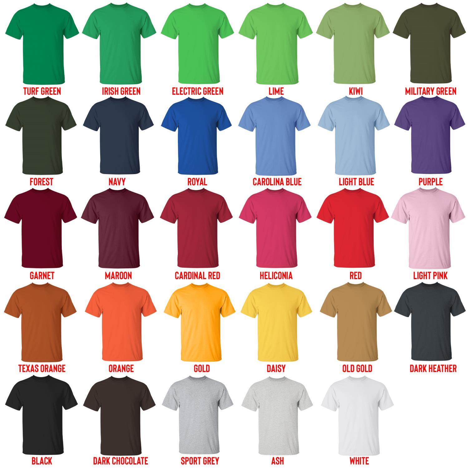 t shirt color chart - Shinchan Shop